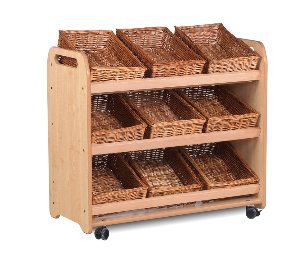 An image of Kidre Tilt Tote Storage (800 x 900mm) - Wood and Coloured Storage