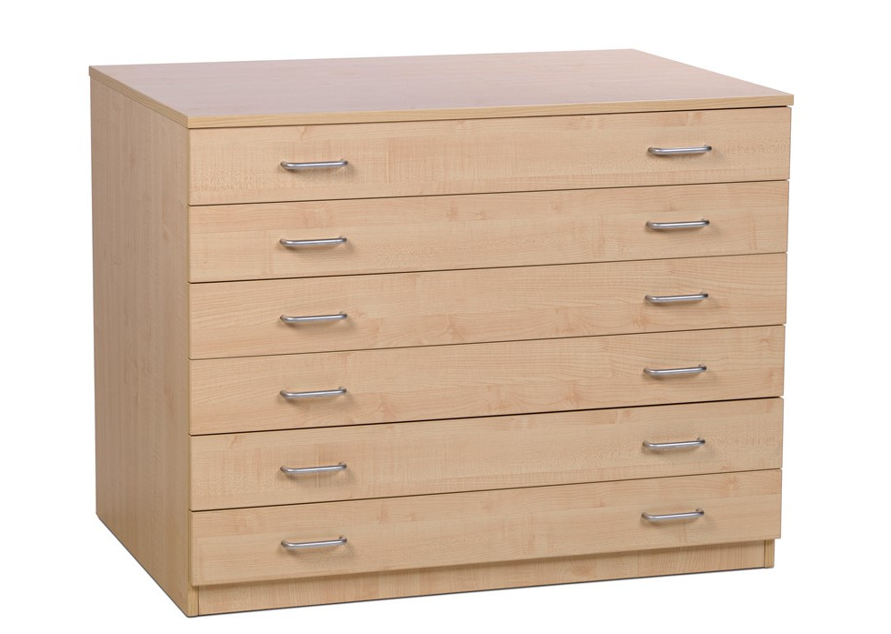 An image of Kidre Plan Chest - Wood and Coloured Storage