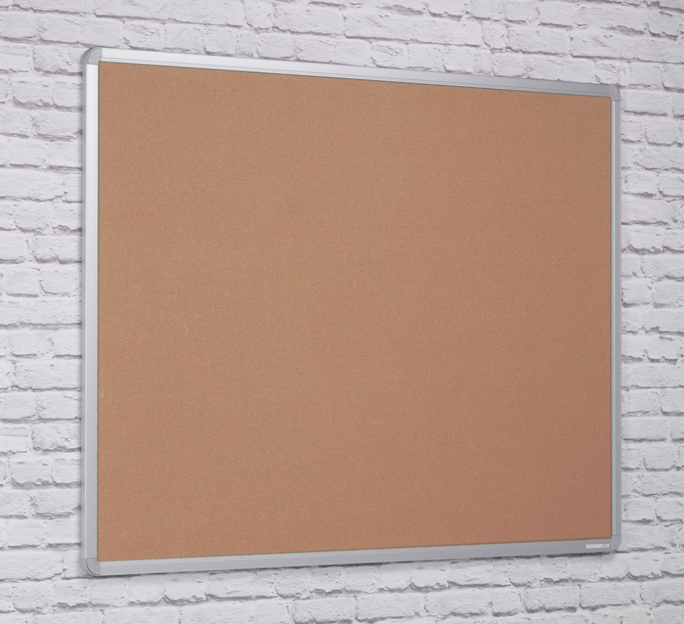 An image of Kidre Aluminium Framed Hessian Fabric Noticeboard - Fire Retardant...