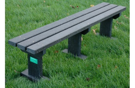 An image of Posit Recycled Plastic Easy Clean Sturdy Three Seat Bench - Outdoo...