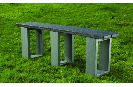 An image of Posit Recycled Plastic Easy Clean Modular Sturdy Bench - Outdoor F...