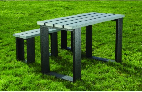 An image of Posit Recycled Plastic Easy Clean Modular Table & Sturdy Bench...