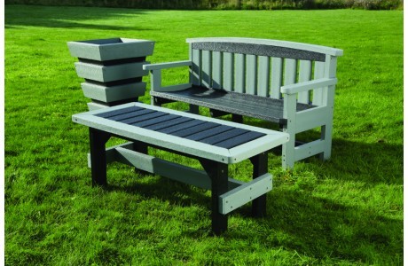 An image of Posit Recycled Plastic Easy Clean Traditional Bench, Coffee Table...