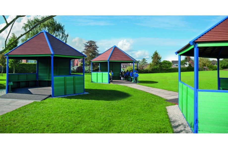 An image of Posit Recycled Plastic Easy Clean Outdoor Classroom - Outdoor Furn...