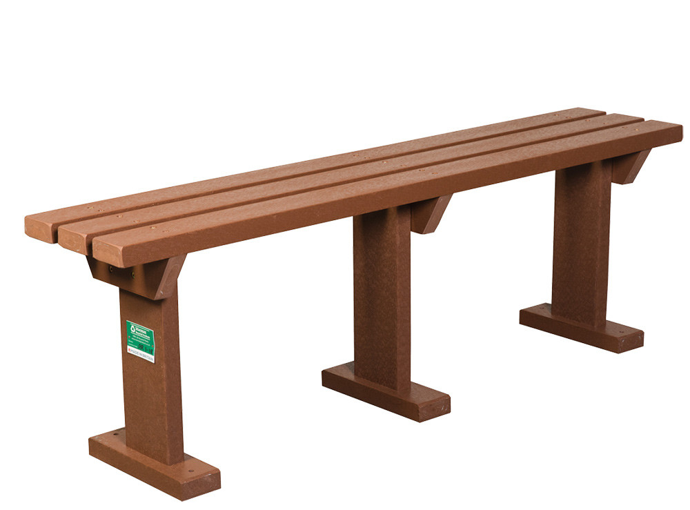 An image of Posit Recycled Plastic Easy Clean Junior Sturdy Benches x 6 - Outd...