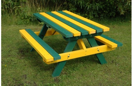 An image of Posit Recycled Plastic Easy Clean Junior Picnic Bench Insect - Out...