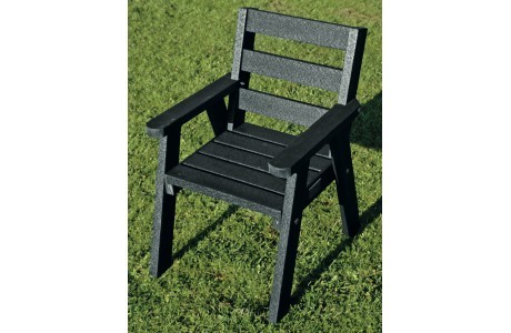 An image of Posit Recycled Plastic Easy Clean Junior Sloper Chair - Outdoor Fu...