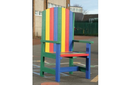 An image of Posit Recycled Plastic Easy Clean Teachers Storytelling Chair - Ou...