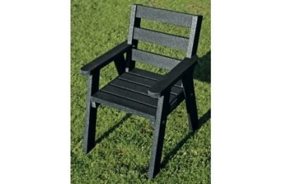 An image of Posit Recycled Plastic Easy Clean A-Table with 4 Sloper chairs - O...