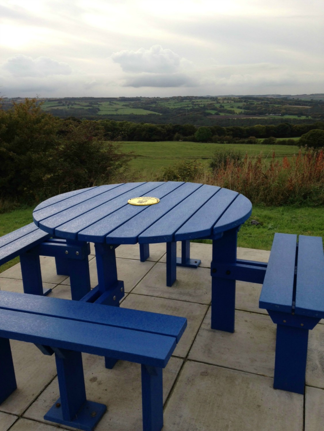 An image of Posit Recycled Plastic Easy Clean Olympic Picnic Bench - Outdoor F...