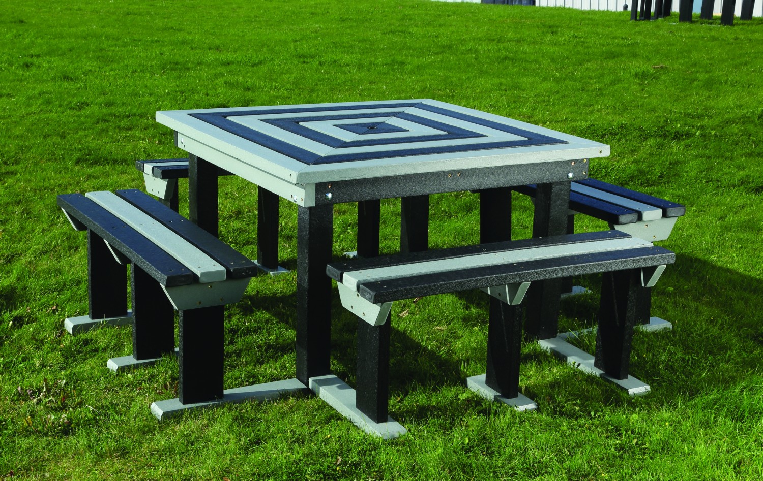 An image of Posit Recycled Plastic Easy Clean Octobrunch Picnic Bench - Outdoo...