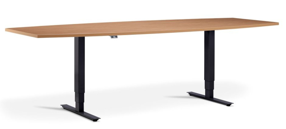 An image of Esmerelda Barrel Style Meeting Table - Height Adjustable Tables fo...