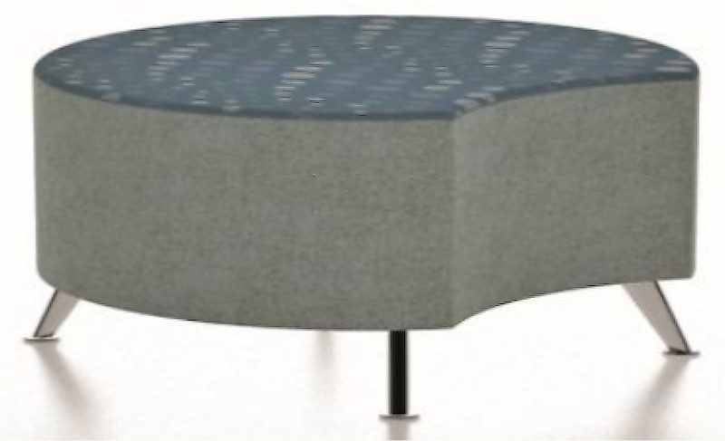 An image of Bondo Large Circular Stool with Chrome Legs and Single Cut-Out - S...