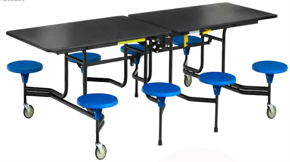 An image of Simplo 8 Person Dining Seat Unit - School Dining Tables