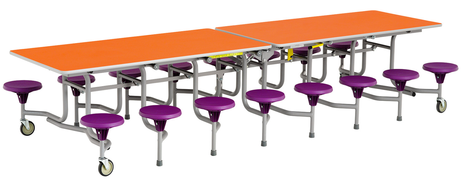 An image of Simplo 16 Person Dining Seat Unit (Kindergarten) - School Dining T...