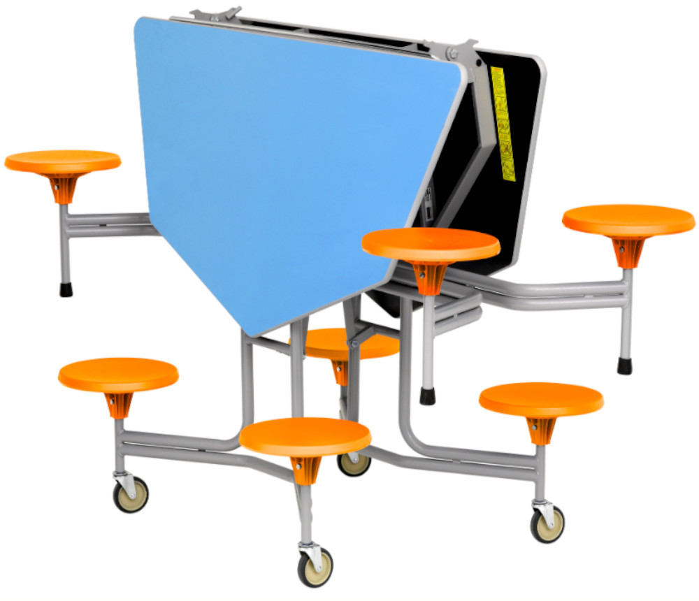 An image of Simplo Octagonal Graduate Table Seating Unit with Stools - School...