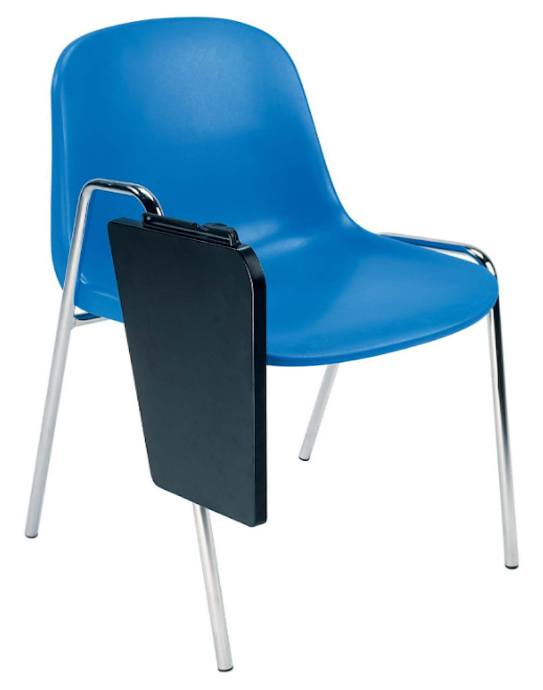 An image of Kylos Poly Chair with Writing Tablet - Plastic Chairs for Schools