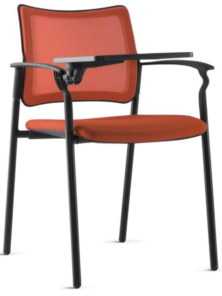 An image of Hegtero Chair with Writing Tablet and Mesh Back - Plastic Chairs f...