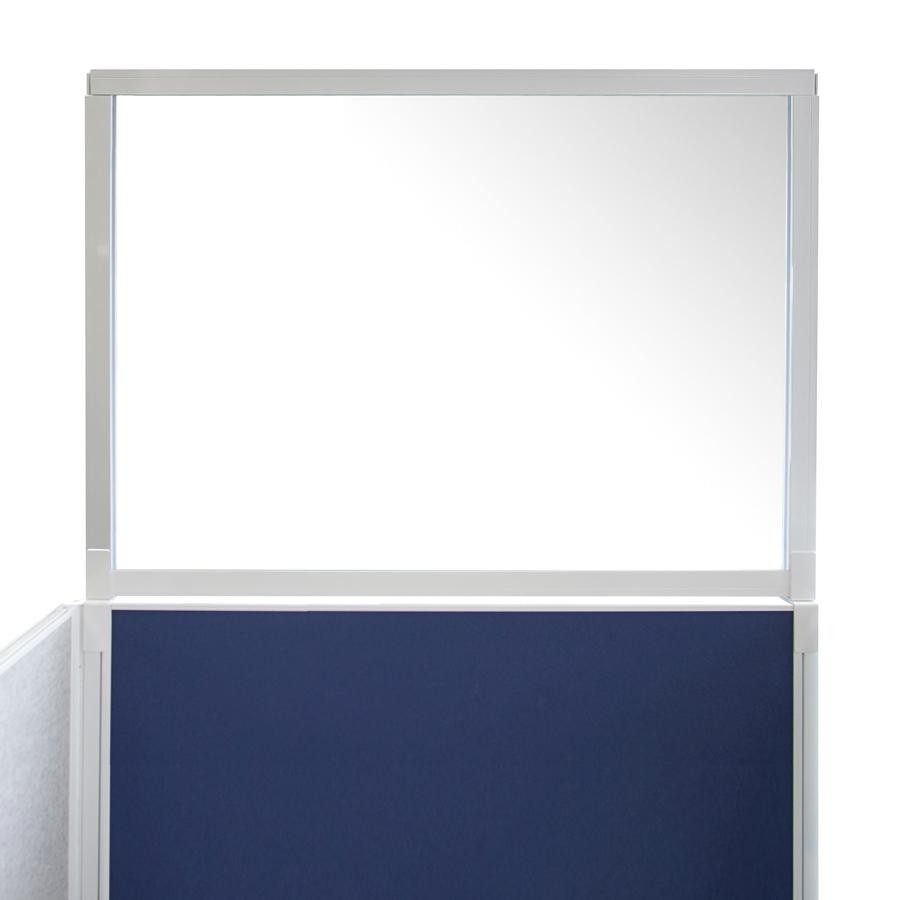 An image of DL Clear PVC Desk Extension Screen - Screens and Room Dividers