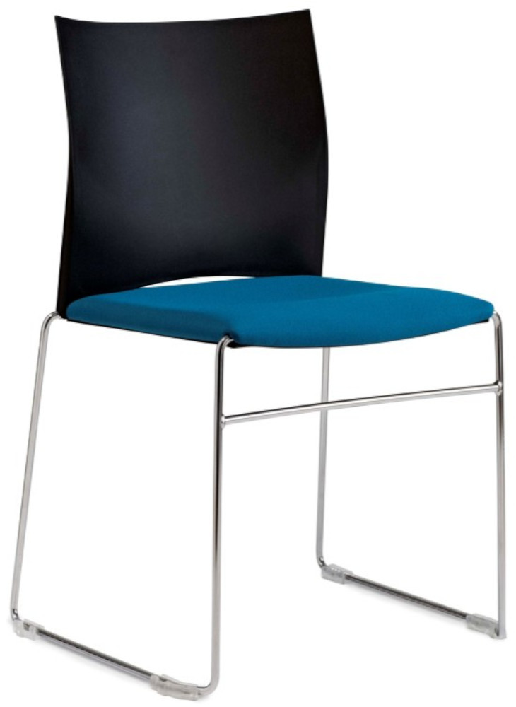 An image of Willis Plastic Shell Chair with Seat Upholstery - School Chairs Wi...