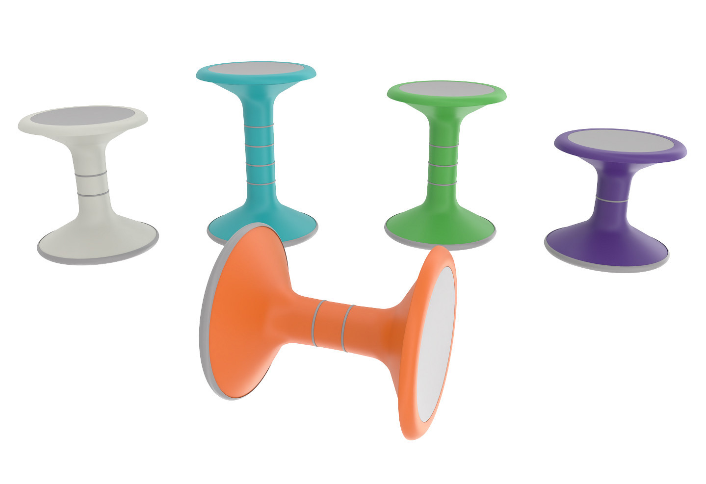 An image of Rolla Poly Wobble Stool - Plastic Chairs for Schools