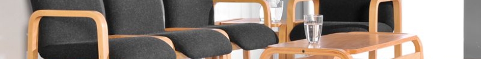 Wood and Metal Reception Chairs for sale