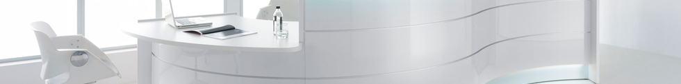 White Gloss Reception Desks for sale