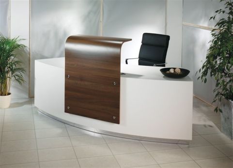 Compact Curved Reception Desk Evo Z Office Reality