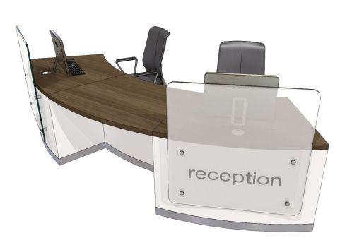 Two Person Curved Reception Desk Evo Z Office Reality