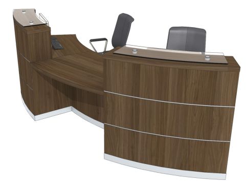 Two Person Curved Reception Desk Eclipse Office Reality