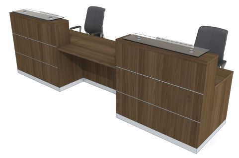 Two Person Reception Desk Eclipse Office Reality
