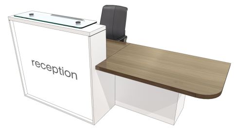 Compact Straight Reception Desk Evo Lite Left Office Reality Evo Lite Straight Reception Desk With Left Hand Access