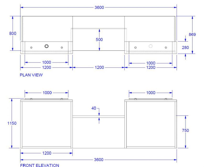 Two Person Straight Reception Desk Evo Lite Office Reality