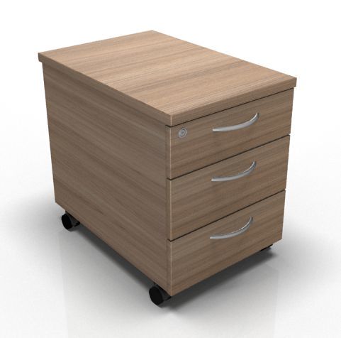 Kessel Three Drawer Mobile Pedestal Drawers Office Reality Kessel Three Drawer Mobile Pedestal Drawers In Birch