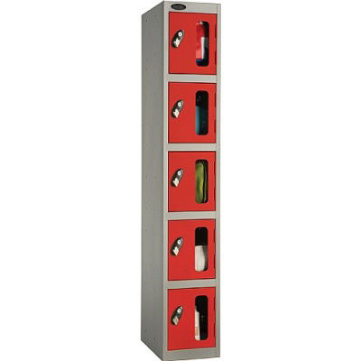 Probe Five Door Vision Panel Lockers