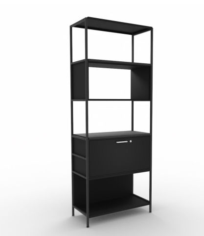 Tall Storage Unit With 2 Storage Boxes 3 Shelves Tonen