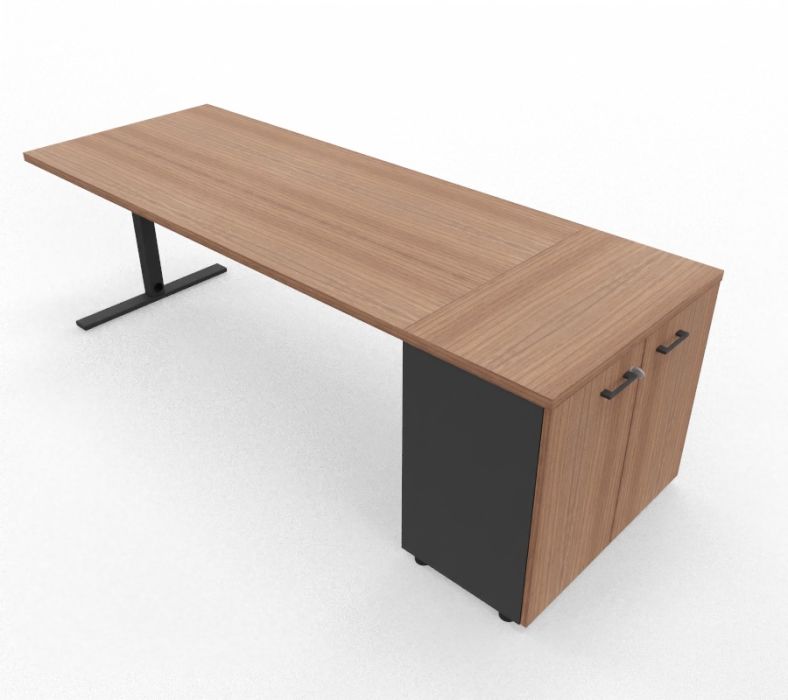 Idea Tube Desk with Integrated cabinet - Office Reality