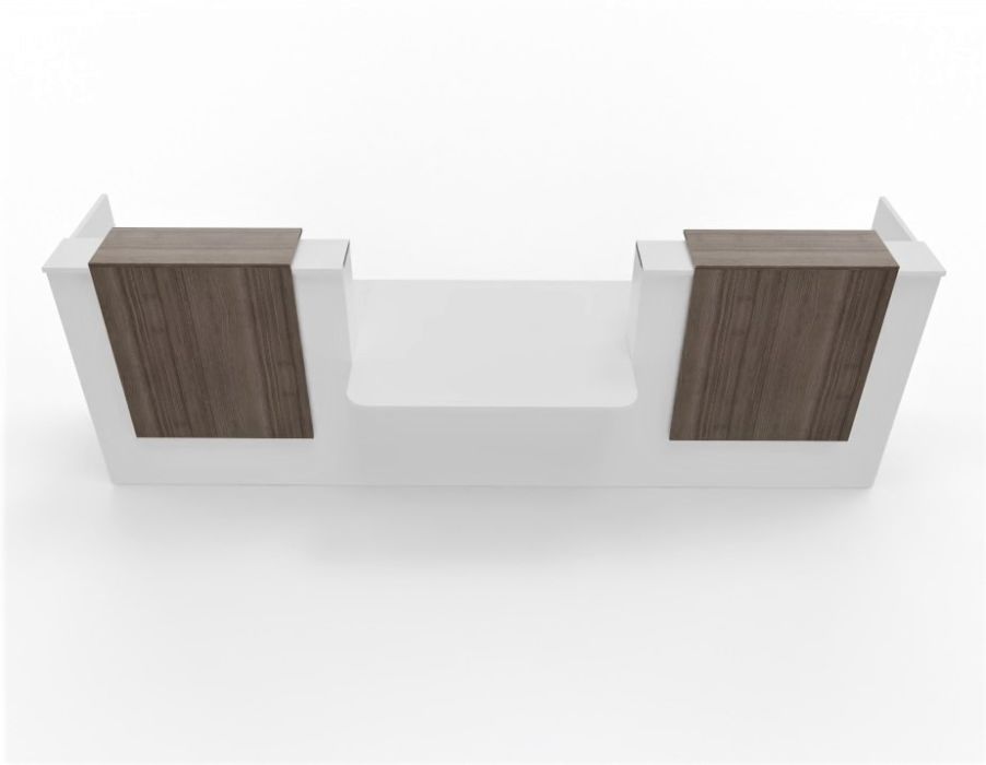 Allure Straight Overhang Panel Reception Desk Central DDA Office Reality