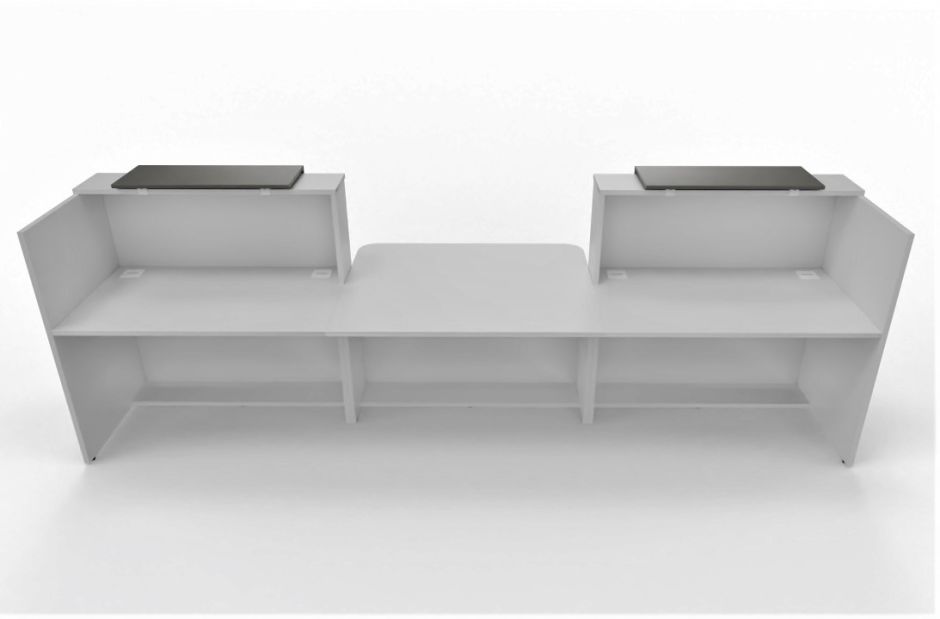Allure Straight Overhang Panel Reception Desk Central DDA Office Reality