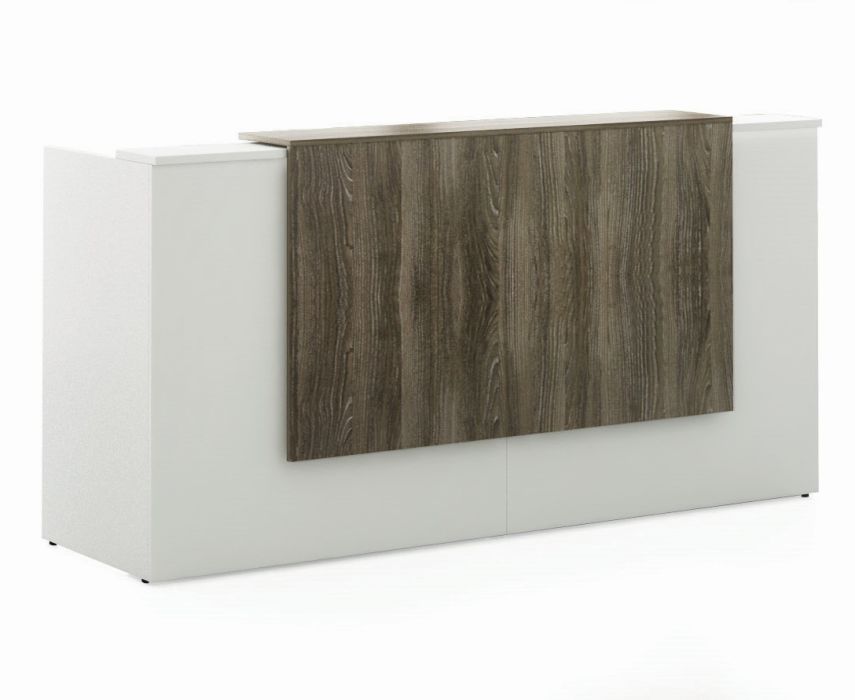 Allure straight desk with shared overhang panel Office Reality