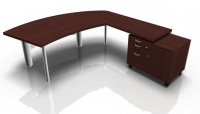 Xt Next Curved Desk With Right Return And Cabinet Office Reality