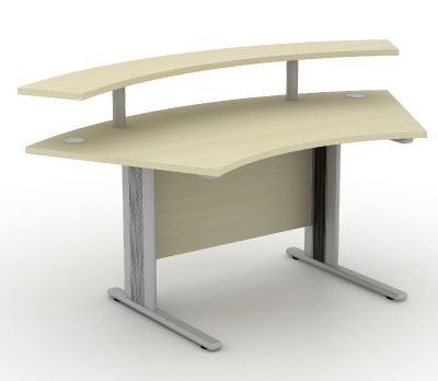 Avalon Plus Compact Reception Desk And Raised Shelf Office Reality Avalon Plus Compact Reception Desk And Raised Shelf Back 2 10632 E