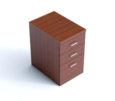 3 Shallow Drawer Desk Height Pedestal Kompass Office Reality