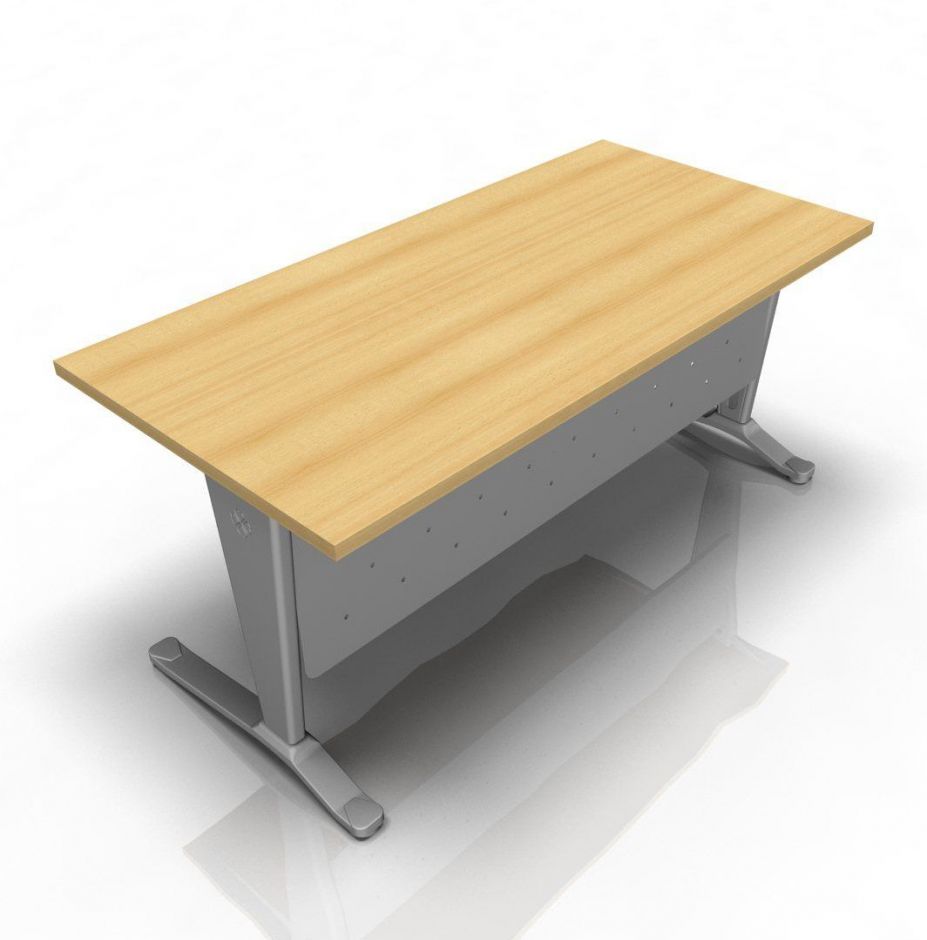 Rectangular Desks with Metal Modesty Panel Vito Office Reality