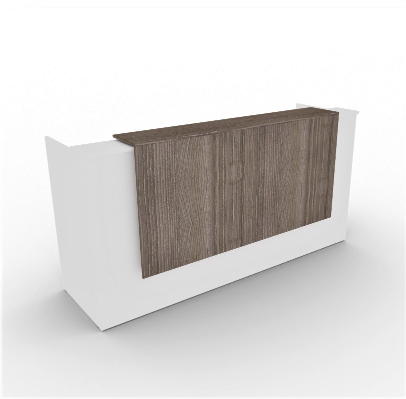 Allure straight desk with shared overhang panel Office Reality