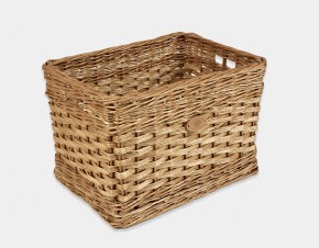 Rectangular Log Basket With Finger Holes