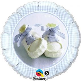 Blue Baby Shoes Foil Balloon
