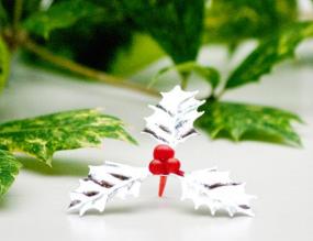 Silver Holly Christmas Cake Decoration