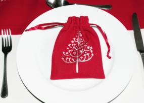 Red Christmas Gift Favour Bag - Sugar Pine By Peggy Wilkins