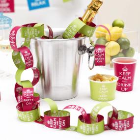 Keep Calm Paper Chain Pink and Lime